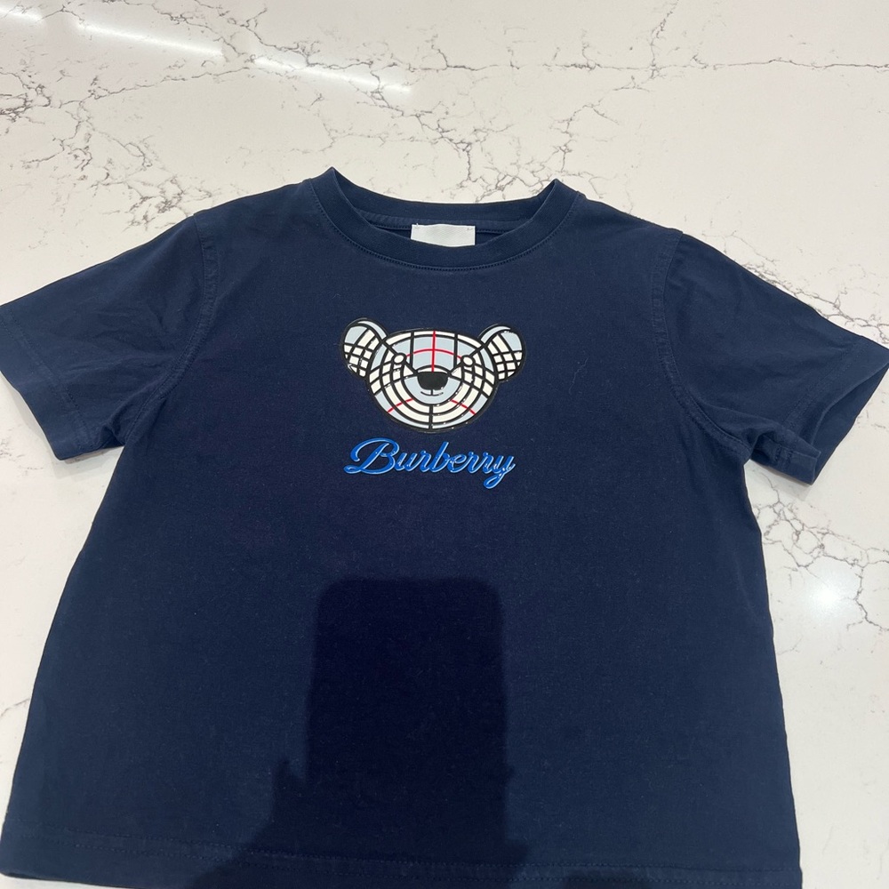 Burberry Kids Navy Blue T-Shirt 3T